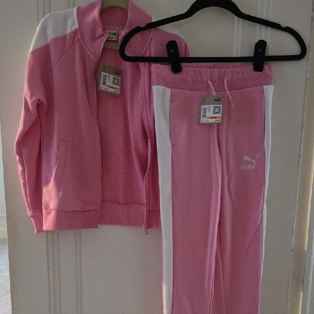 Puma Pink and White Athletic Set